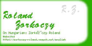 roland zorkoczy business card